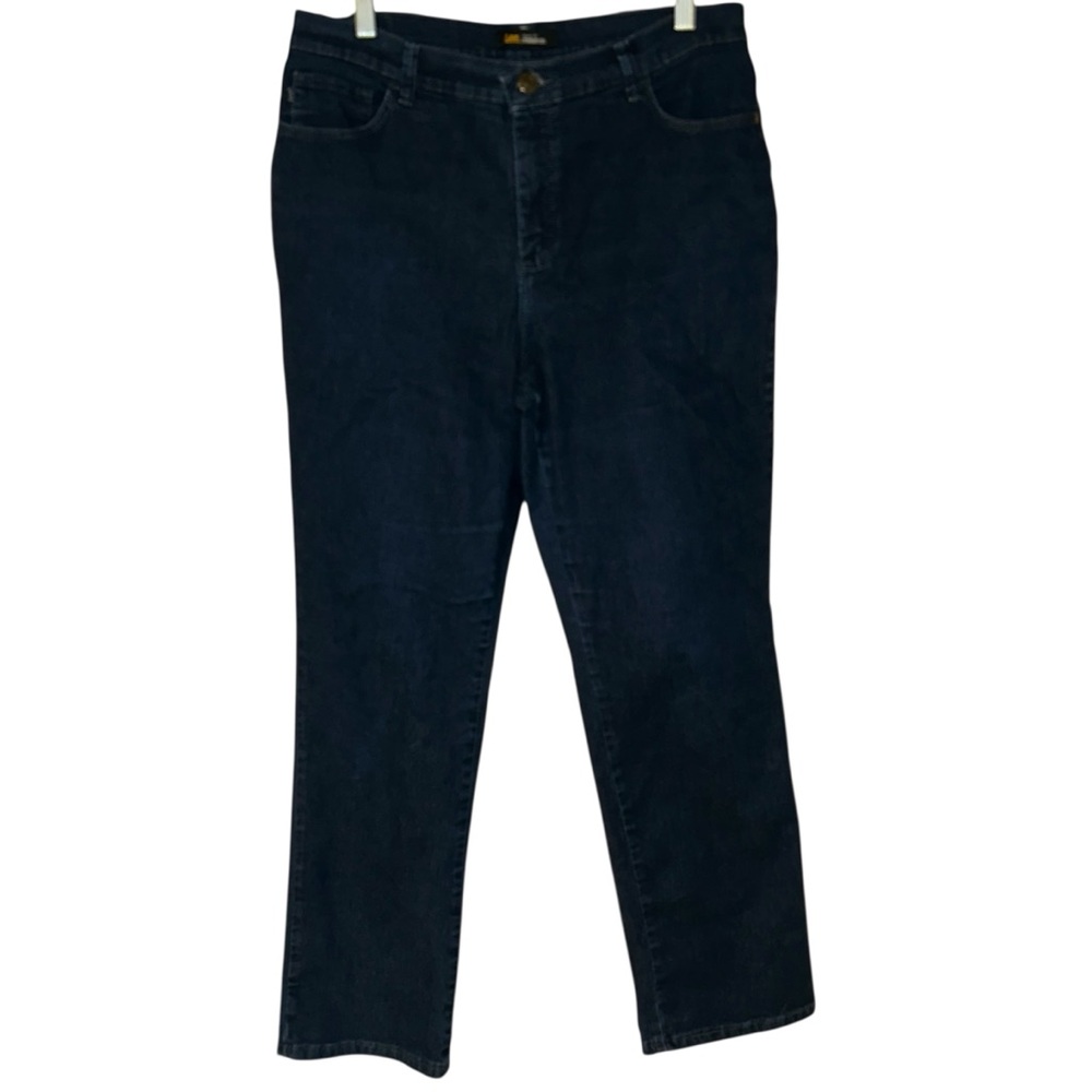 Lee Classic Fit Straight Leg Jeans Women’s Size 12 Medium Stretch Denim